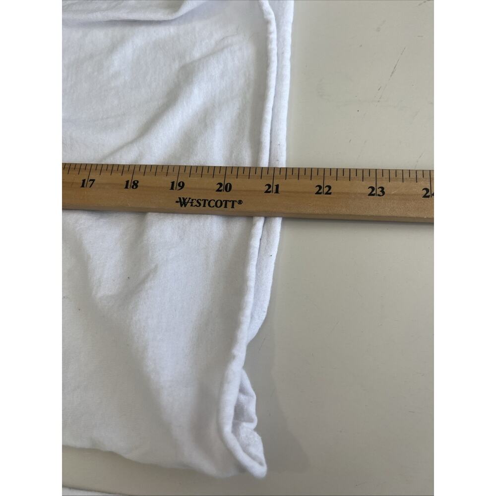 Frank & Eileen Patrick Popover Henley White Size Small Raw Hem Coastal Basic - Picture 11 of 12